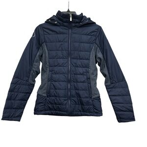 Helly Hansen Astra Hooded Jacket Size Small Blue Mid Layer Primaloft Small Logo